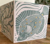 Flounder Linocut Card