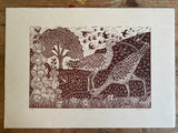 Two Curlews Linocut