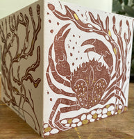 Crab Linocut Card